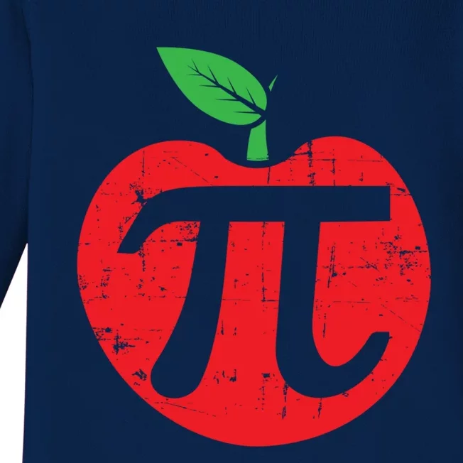 Pi Day Apple Pie Pun 3 14 Cute Math Lover Teacher Baker Gift Baby Long Sleeve Bodysuit