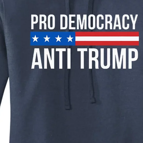 Pro Democracy Anti Trump Women's Pullover Hoodie