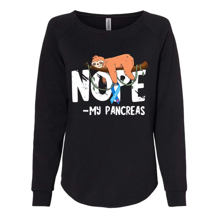 Pancreas Diabetes Awareness Blood Sugar Diabetic Sloth T1D Womens California Wash Sweatshirt