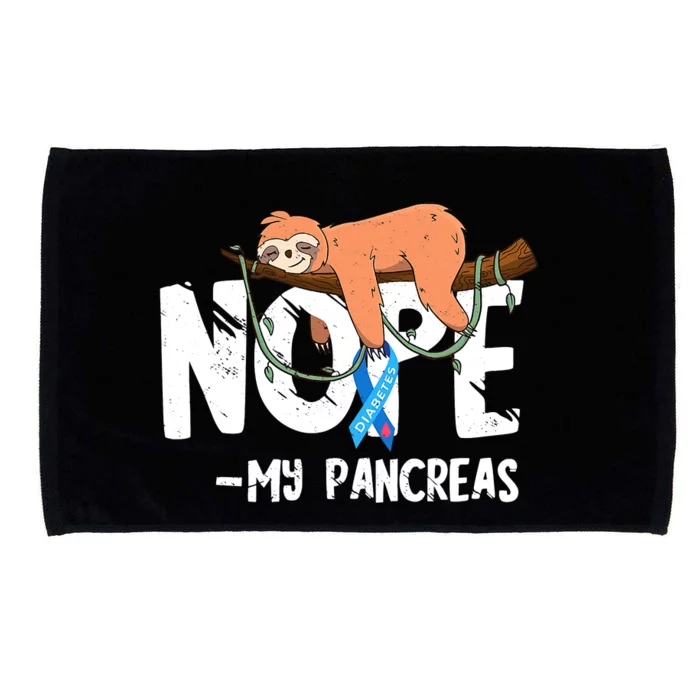 Pancreas Diabetes Awareness Blood Sugar Diabetic Sloth T1D Microfiber Hand Towel