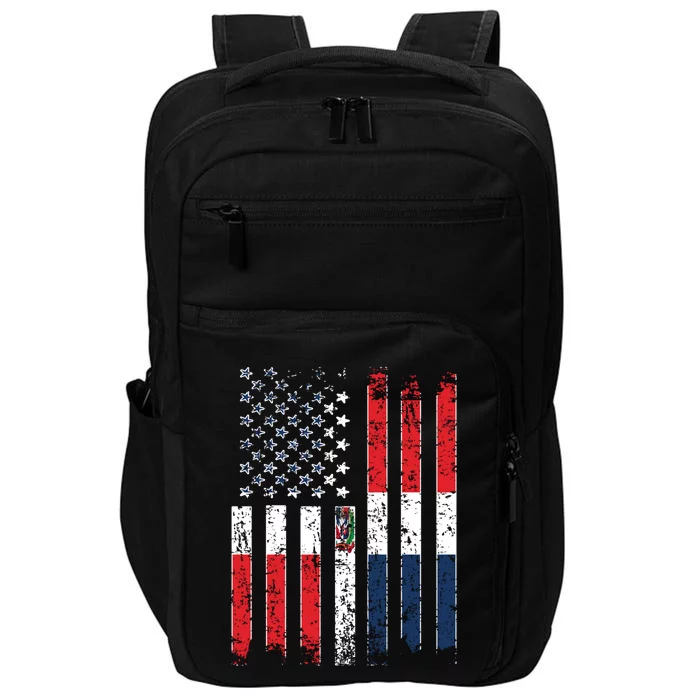 Proud Dominican American Flag Dominican Republic Usa Meaningful Gift Impact Tech Backpack