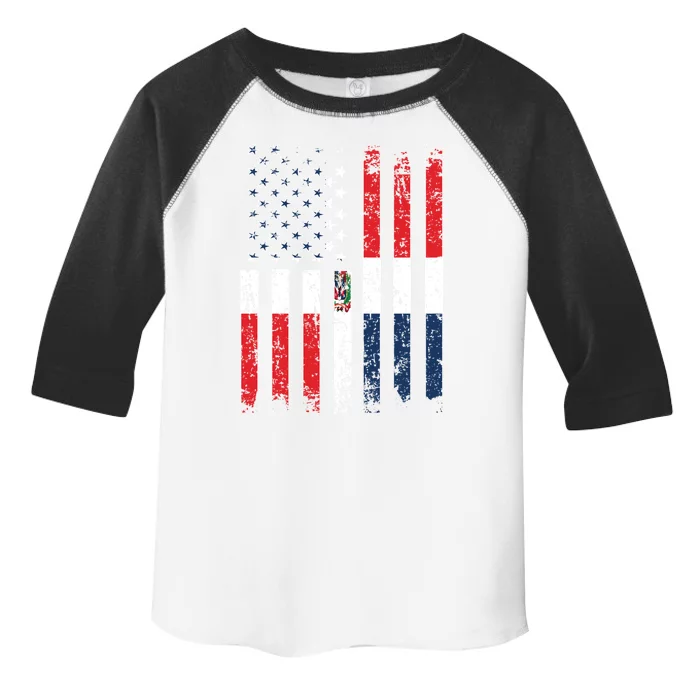 Proud Dominican American Flag Dominican Republic Usa Meaningful Gift Toddler Fine Jersey T-Shirt