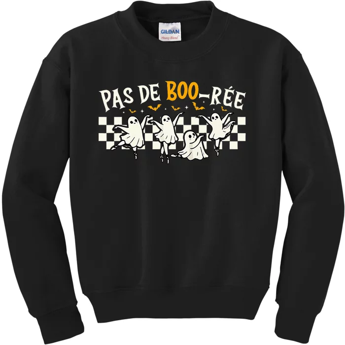 Pas De BooréE Ghost Ballet Dancer Halloween Dance Teacher Kids Sweatshirt