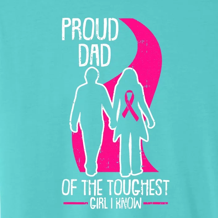 Proud Dad Breast Cancer Awareness Pink Ribbon Girl Warrior ChromaSoft Performance T-Shirt