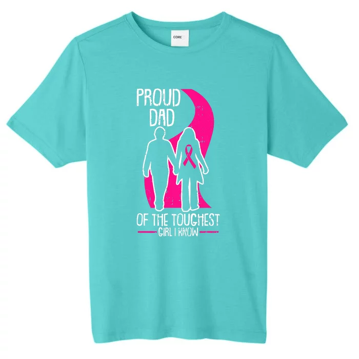 Proud Dad Breast Cancer Awareness Pink Ribbon Girl Warrior ChromaSoft Performance T-Shirt