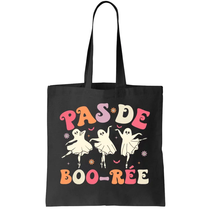 Pas De BooréE Cute Ballet Ghosts Dancing Teachers Halloween Tote Bag