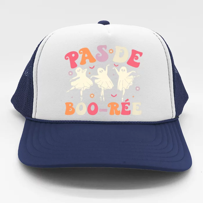 Pas De BooréE Cute Ballet Ghosts Dancing Teachers Halloween Trucker Hat