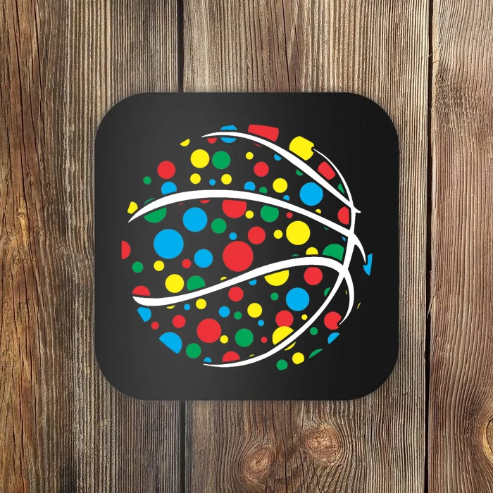 Polka Dots Basketball International Dot Day Coaster