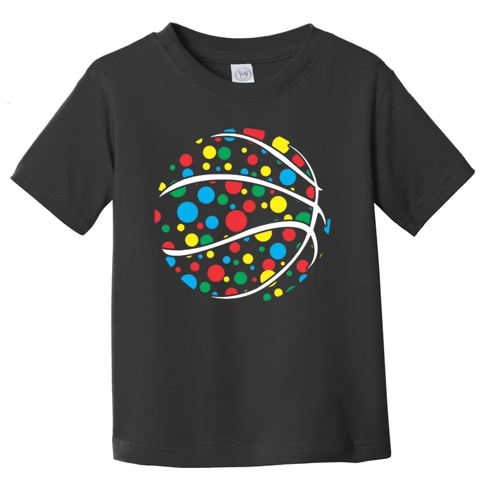 Polka Dots Basketball International Dot Day Toddler T-Shirt