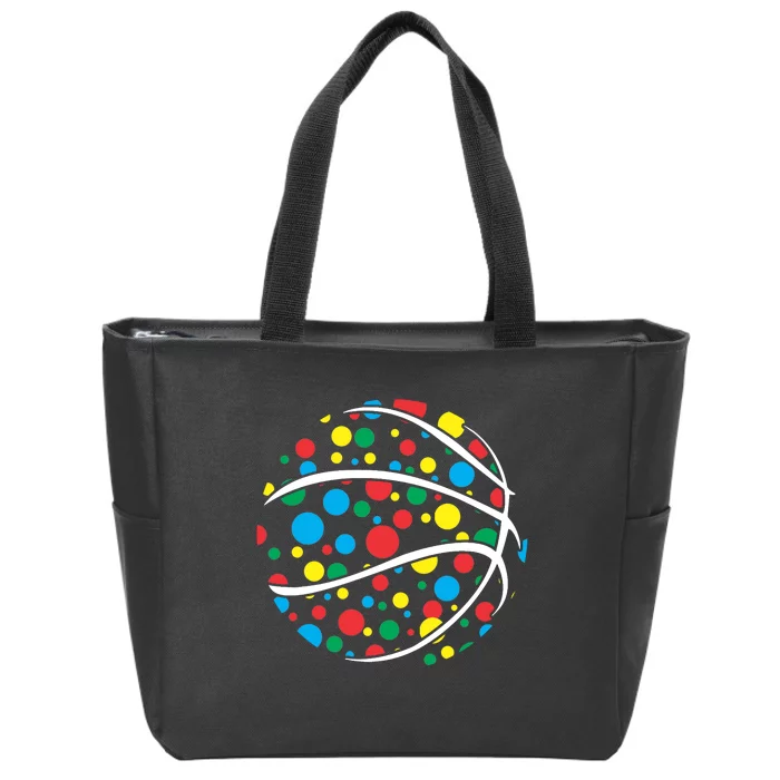 Polka Dots Basketball International Dot Day Zip Tote Bag