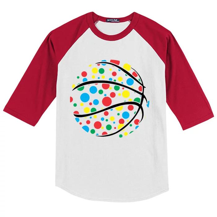 Polka Dots Basketball International Dot Day Kids Colorblock Raglan Jersey