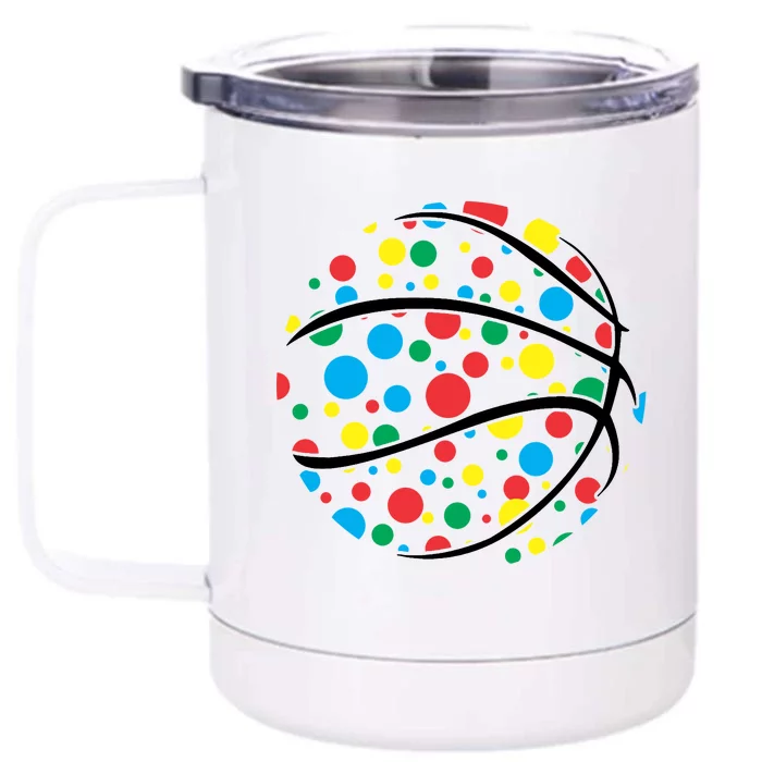 Polka Dots Basketball International Dot Day Front & Back 12oz Stainless Steel Tumbler Cup