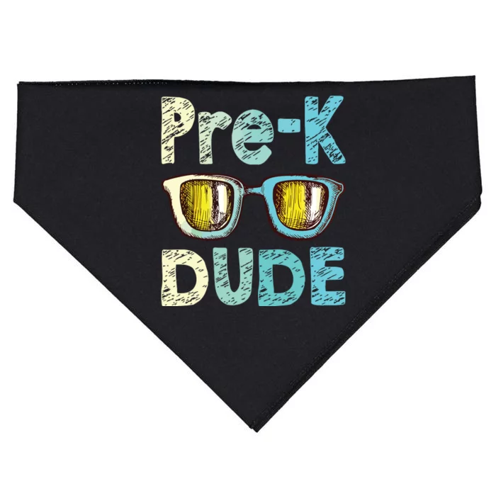 Prek Dude Back To School First Day Of Preschool Boy USA-Made Doggie Bandana