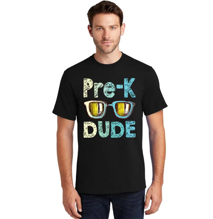 Prek Dude Back To School First Day Of Preschool Boy Tall T-Shirt