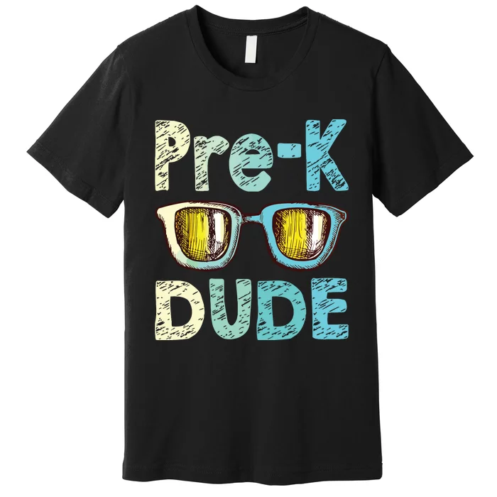 Prek Dude Back To School First Day Of Preschool Boy Premium T-Shirt