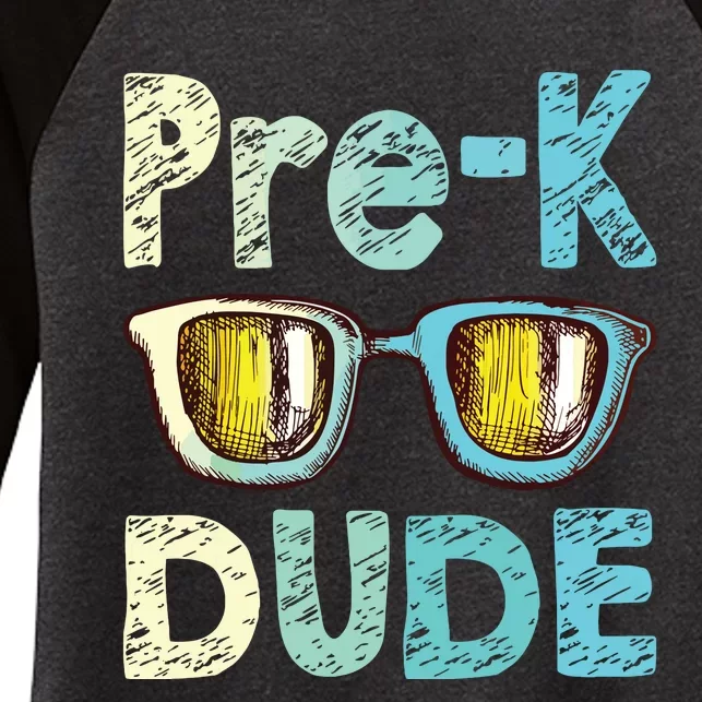 Prek Dude Back To School First Day Of Preschool Boy Women's Tri-Blend 3/4-Sleeve Raglan Shirt