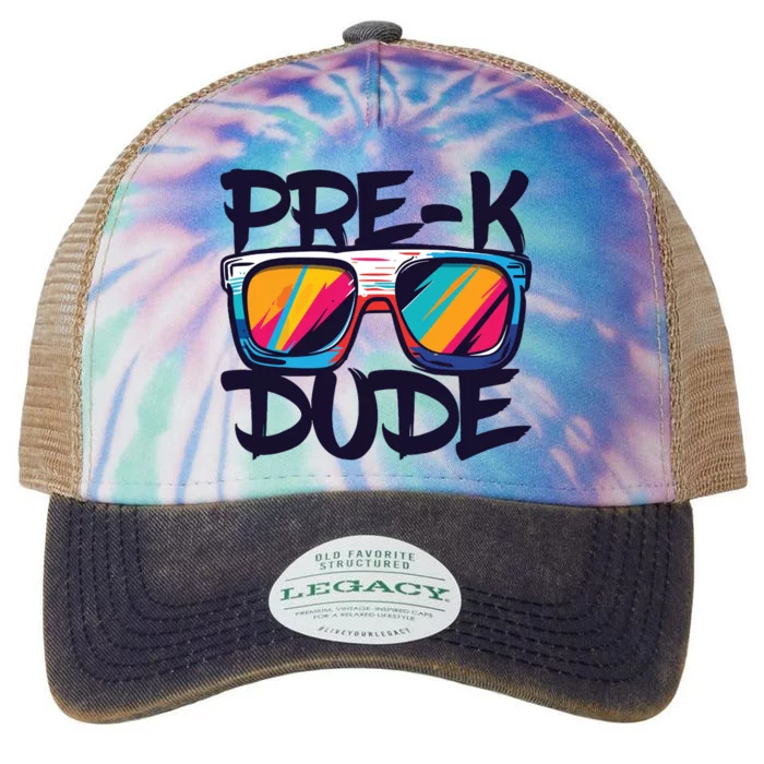 Prek Dude Back To School Prek Boy Girl Legacy Tie Dye Trucker Hat