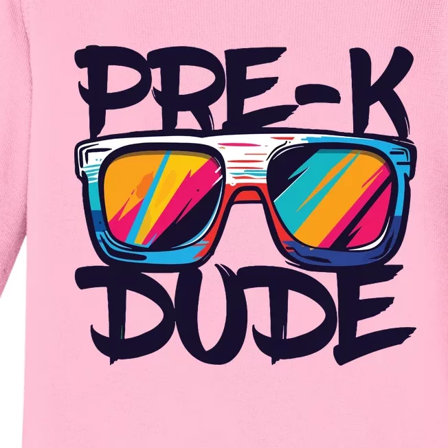 Prek Dude Back To School Prek Boy Girl Baby Long Sleeve Bodysuit