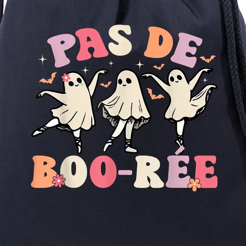 Pas De BooréE Ghost Ballet Dancer Halloween Dance Teacher Drawstring Bag