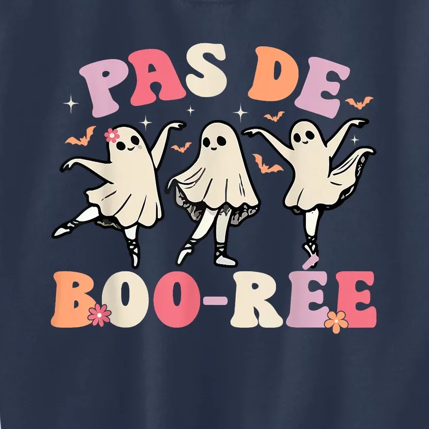 Pas De BooréE Ghost Ballet Dancer Halloween Dance Teacher Kids Sweatshirt