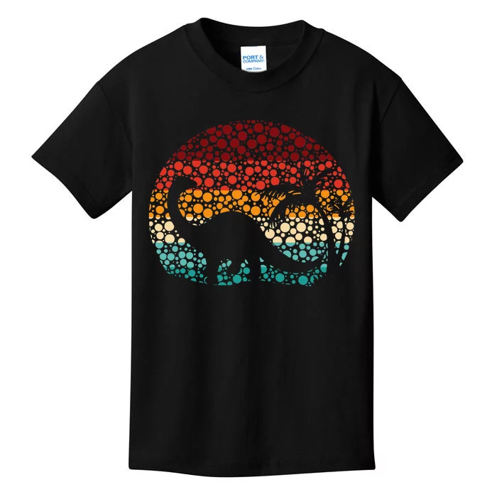 Polka Dot Brontosaurus Kids T-Shirt