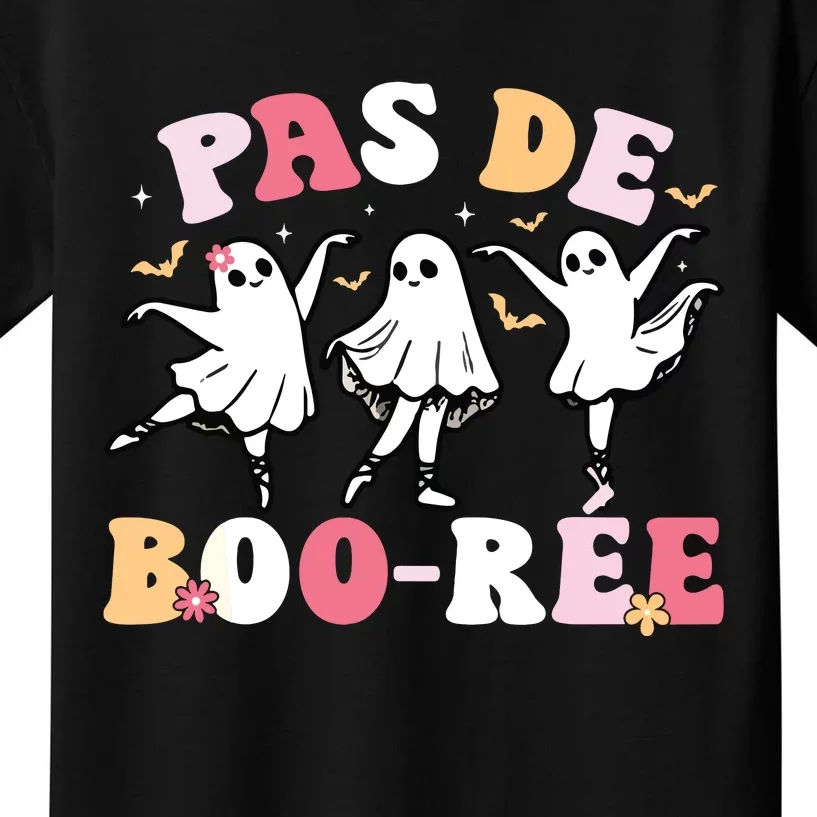 Pas De BooréE Ghost Ballet Dancer Halloween Dance Teacher Kids T-Shirt