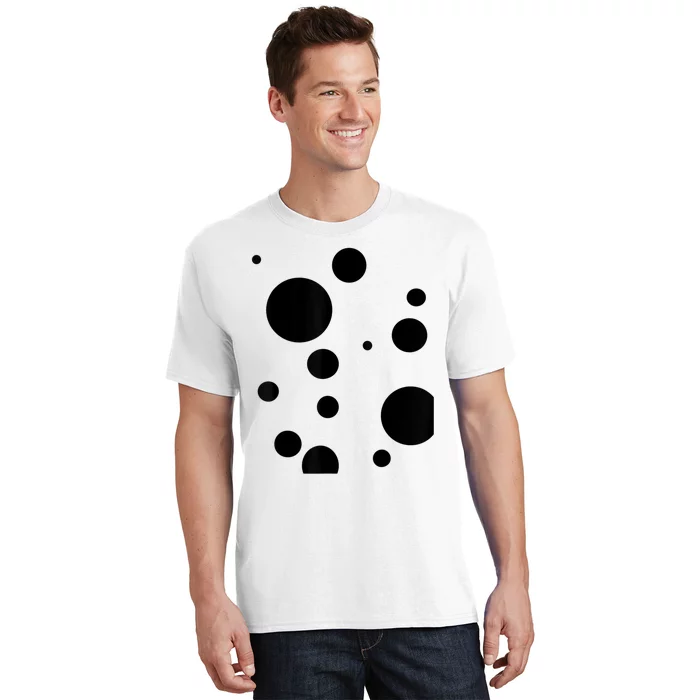  Polka dot dalmatian black white abstract fun T-Shirt