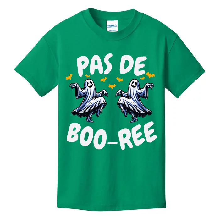 Pas De BooréE Ghost Ballet Dancer Halloween Dance Teacher Kids T-Shirt