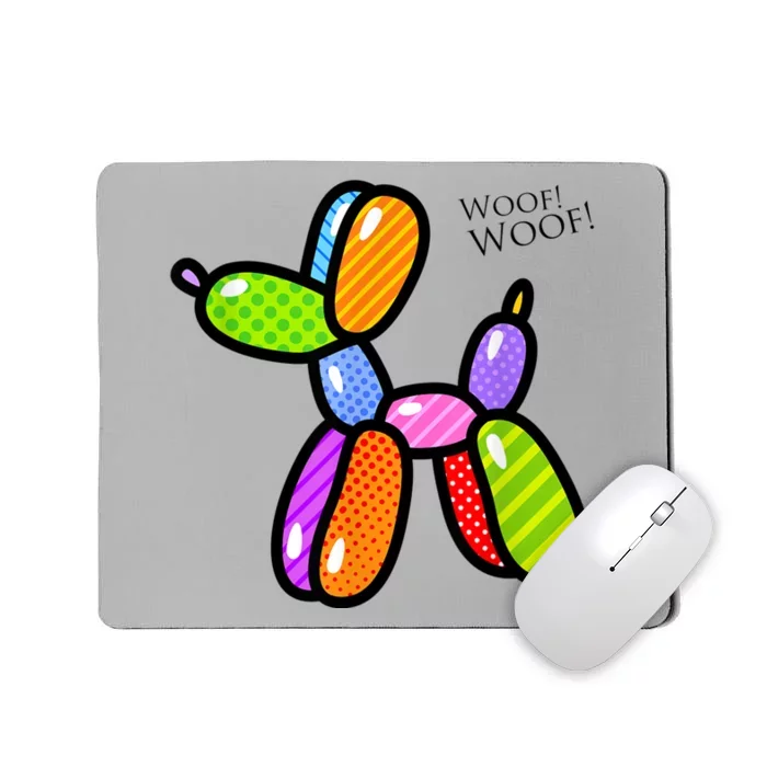 Poodle Dog Balloon Animal Illustration Graphic Designs Mousepad