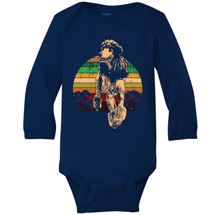 Poodle Dog Breed Baby Long Sleeve Bodysuit