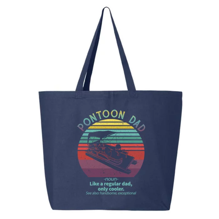 Pontoon Dad Boat Captain Funny Fathers Day Boating Gift 25L Jumbo Tote