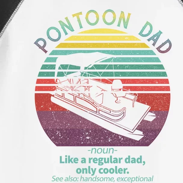 Pontoon Dad Boat Captain Funny Fathers Day Boating Gift Toddler Fine Jersey T-Shirt