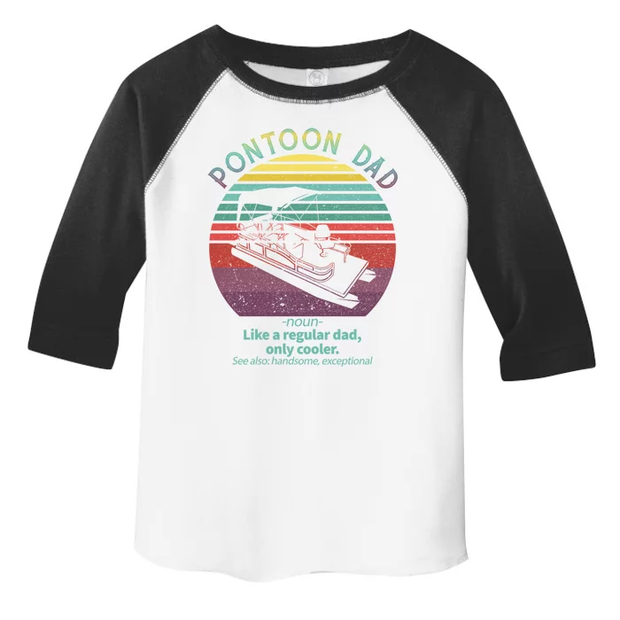 Pontoon Dad Boat Captain Funny Fathers Day Boating Gift Toddler Fine Jersey T-Shirt