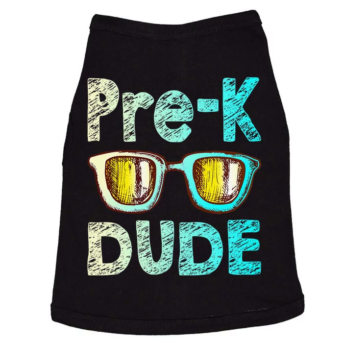 Prek Dude Back To School First Day Of Preschool Boy Gift Doggie Tank