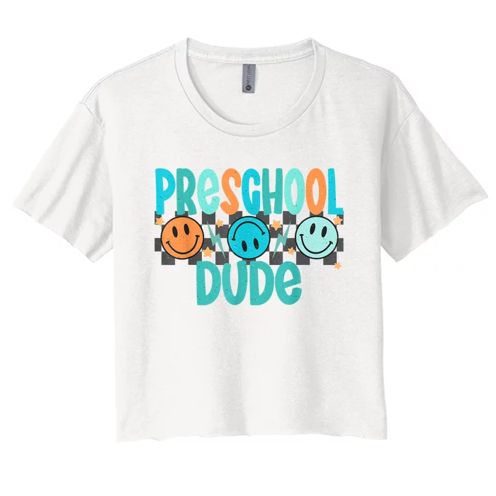 Prek Dude Back To School First Day Of Preschool Women's Crop Top Tee