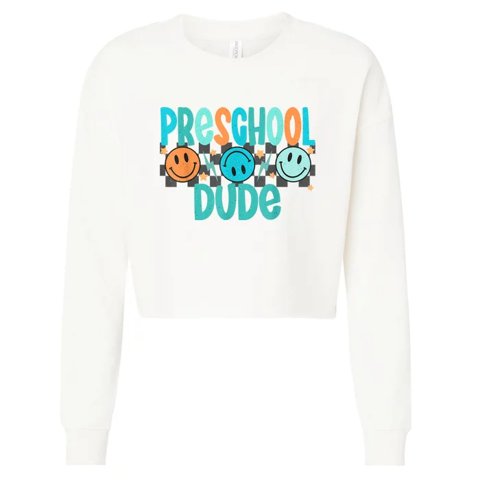 Prek Dude Back To School First Day Of Preschool Cropped Pullover Crew