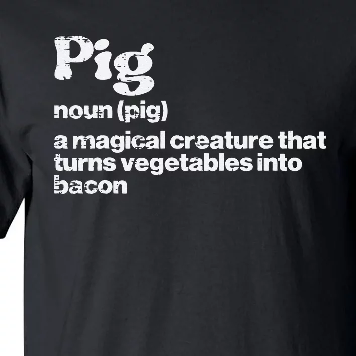 Pig Definition Bacon Funny Bbq Barbecue Grill Tall T-Shirt