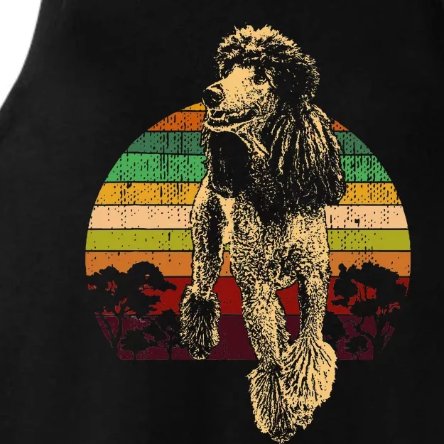 Poodle Dog Breed Ladies Tri-Blend Wicking Tank