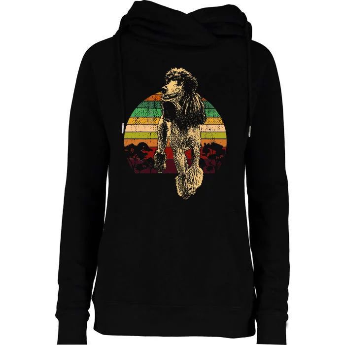 Poodle Dog Breed Womens Funnel Neck Pullover Hood