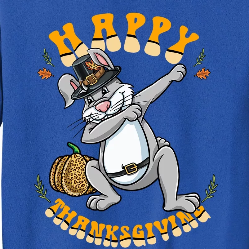 Pilgrim Dabbing Bunny Happy Thanksgiving Gift Sweatshirt