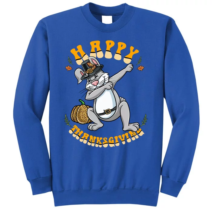 Pilgrim Dabbing Bunny Happy Thanksgiving Gift Sweatshirt