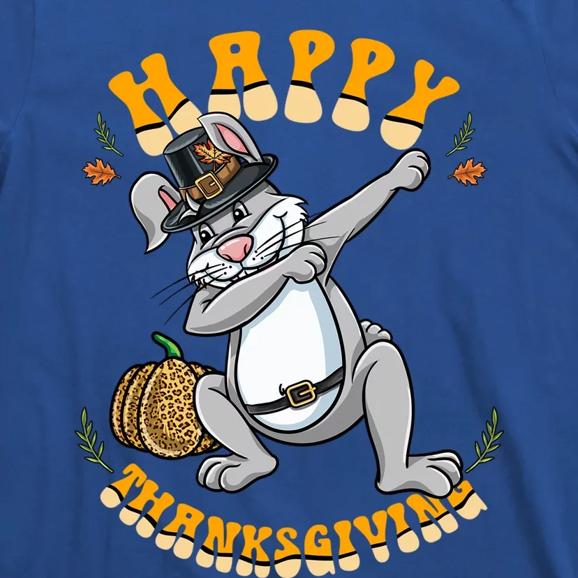 Pilgrim Dabbing Bunny Happy Thanksgiving Gift T-Shirt