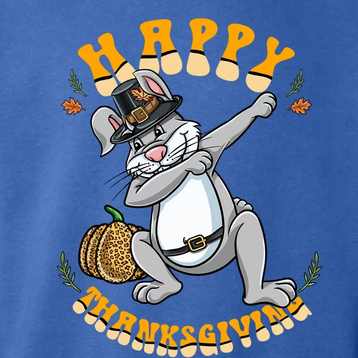 Pilgrim Dabbing Bunny Happy Thanksgiving Gift Toddler Hoodie