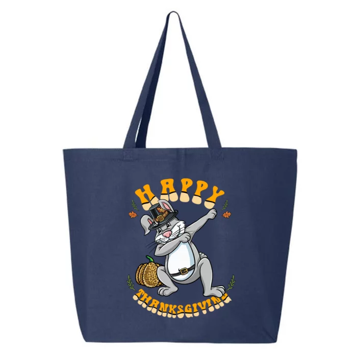 Pilgrim Dabbing Bunny Happy Thanksgiving Gift 25L Jumbo Tote