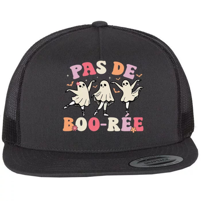 Pas De BooréE Ghost Ballet Dancer Halloween Dance Teacher Gift Flat Bill Trucker Hat