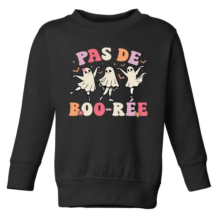 Pas De BooréE Ghost Ballet Dancer Halloween Dance Teacher Gift Toddler Sweatshirt