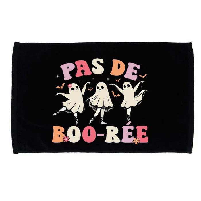 Pas De BooréE Ghost Ballet Dancer Halloween Dance Teacher Gift Microfiber Hand Towel