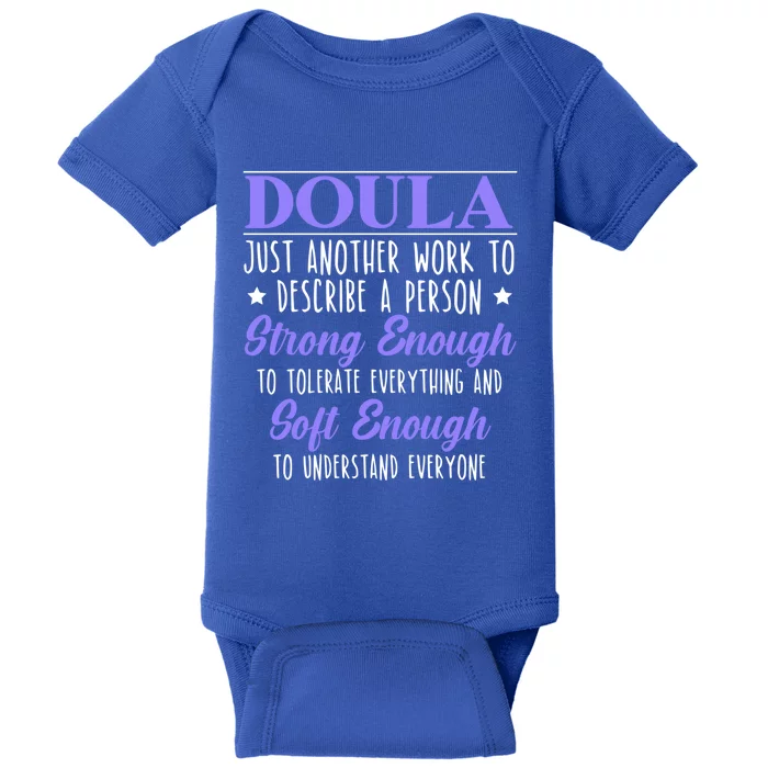 Proud Doula Birth Coach Companion Pregnancy Labor Job Cute Gift Baby Bodysuit