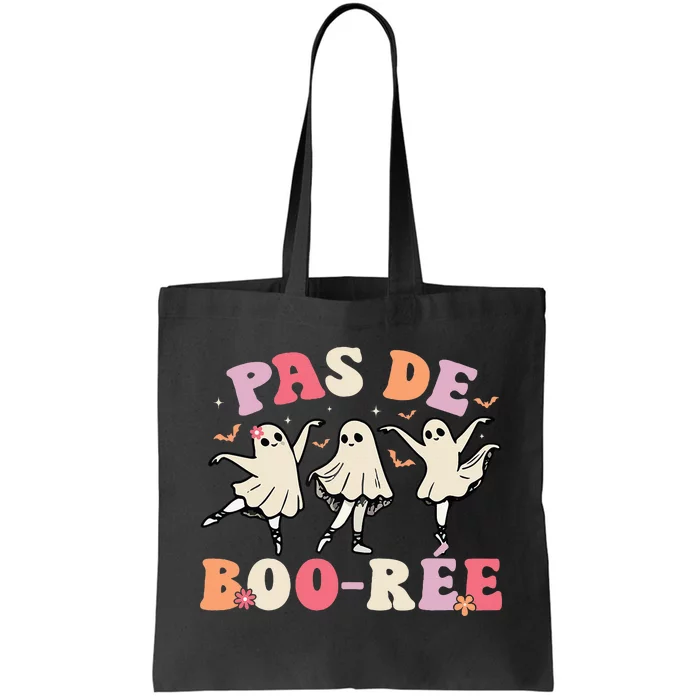 Pas De BooréE Ghost Ballet Dancer Halloween Dance Teacher Tote Bag