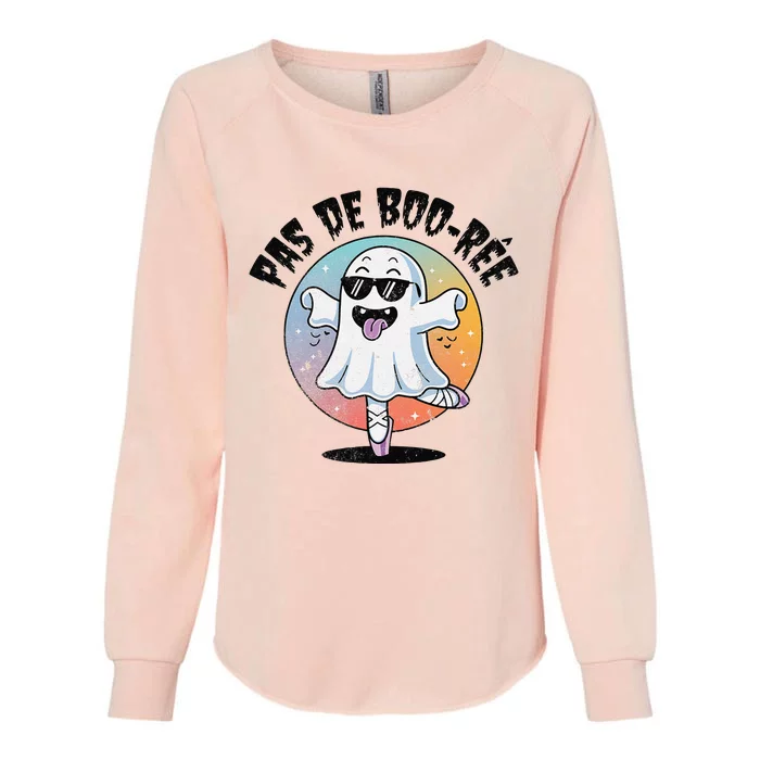 Pas De Boo Ree Funny Ghost Dance Ballet Halloween Womens California Wash Sweatshirt